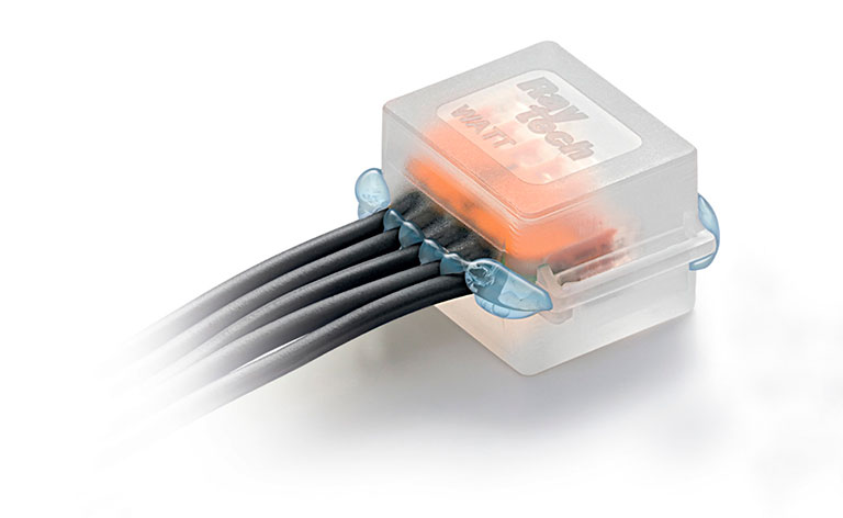 Caja de gel aislante para conexión de cables de 3x6mm²